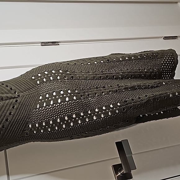 NWT Aerie Olive Green Crochet Dress - Picture 9 of 11